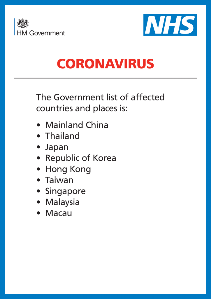 coronavirus effected countries - Rosewood Medical Centre